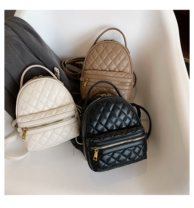 New Fashion All-match Texture Single-shoulder Messenger Multi-function Diamond Backpack display picture 2