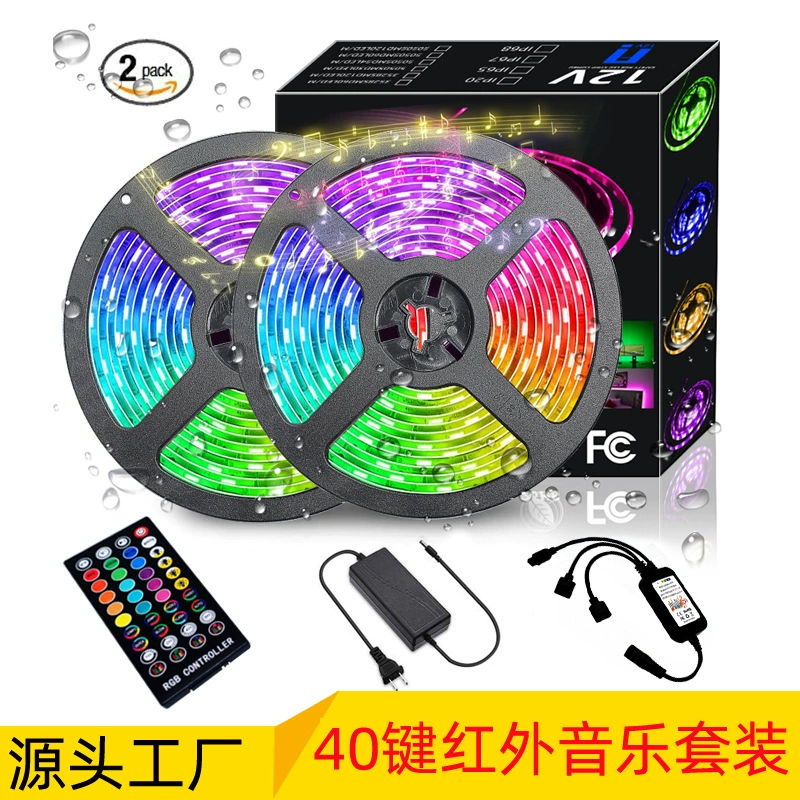 Новое взрывное LED-лампа с набором 5050RGB длиной 10 метров 300 свет 12V44 инфракрасная музыка ритм звуковой контроль лампа