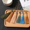 DIY high-grade Smooth Rayon automobile Pendant Hanging ear Chinese knot bookmark tassels Ears wholesale