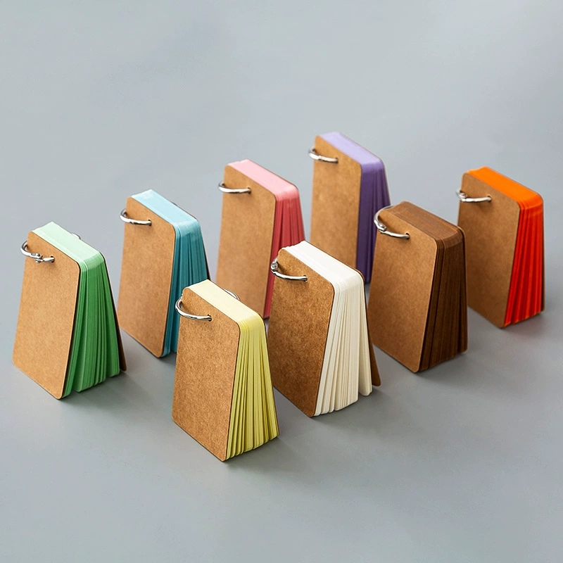 В наличии Универсальный DIY пустой цвет железное кольцо рукописный Твердый Пустой английское слово карта с вкладными листами книга карта памяти