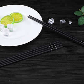 2cm银长城筷子高档简约头设计耐高温中式长筷精品家用酒店合金筷