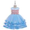 Dress, small princess costume, suitable for import, Amazon, suitable for teen, flowered, tutu skirt