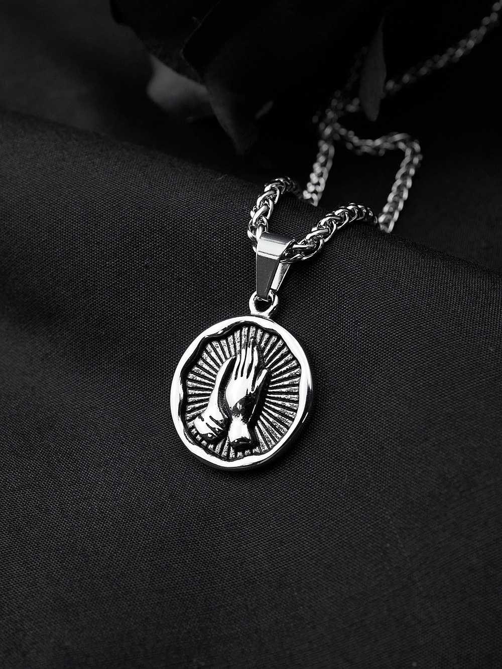 30g Weight 304 Stainless Steel Pendant Material Sweater Chain Classification 304 Stainless Steel Chain Material Hip-hop Simple Style Round Gesture Titanium Steel Unisex Sweater Chain
