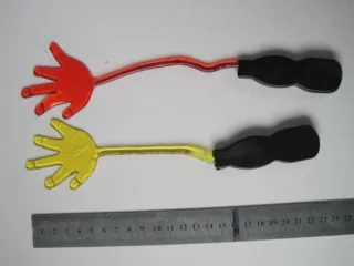 整人恶搞吸卡黑柄手软胶粘性小手掌玩具