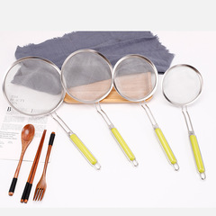 廠家廚房濾油勺 不鏽鋼漏濾油網 隔豆漿漏網過濾網篩撈勺批發