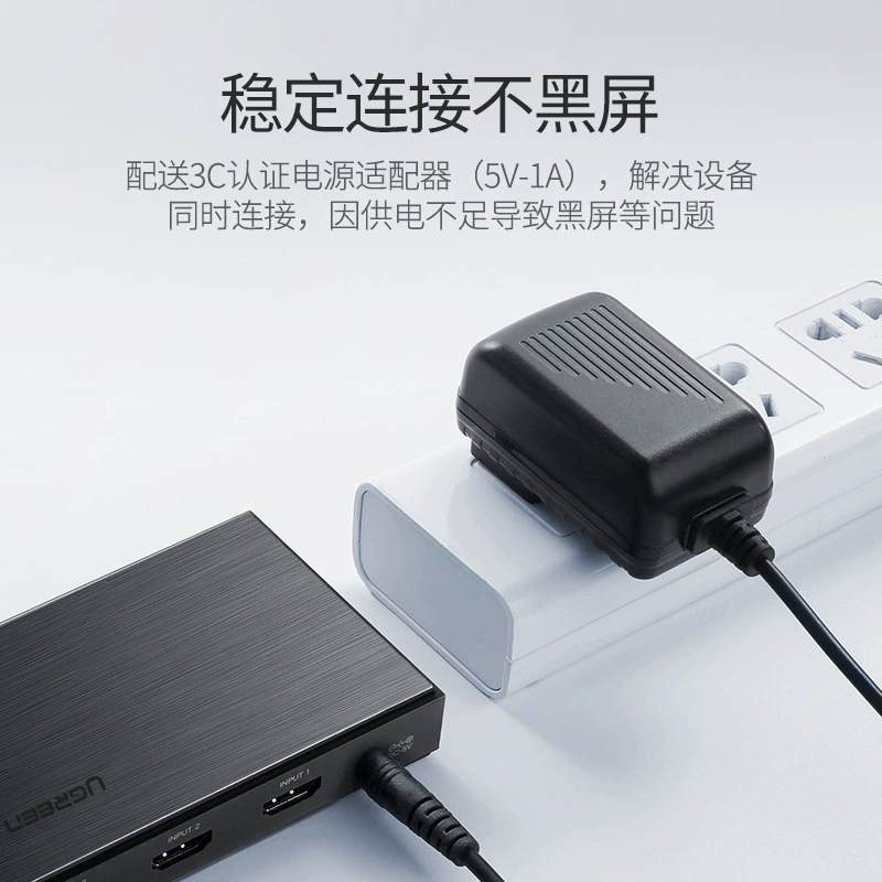 Зеленый HDMI- переключатель Union 2.0 Три входа/выхода конвертер HD 4K для ТВ, экрана, заметки, дивиденд