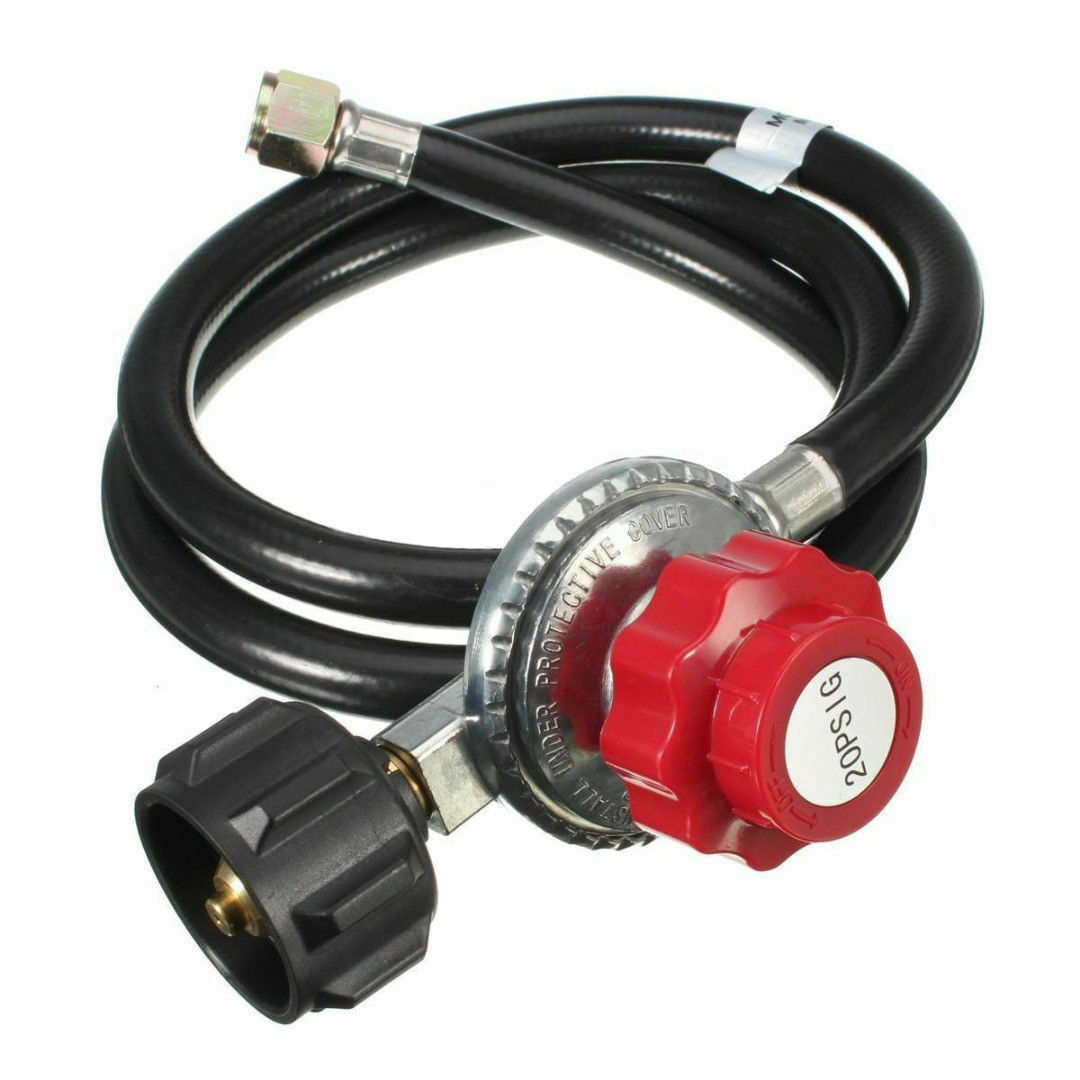 20PSI Adjustable Propane Gas Regulator BBQ Grill Burner Wok Fryer 4.5