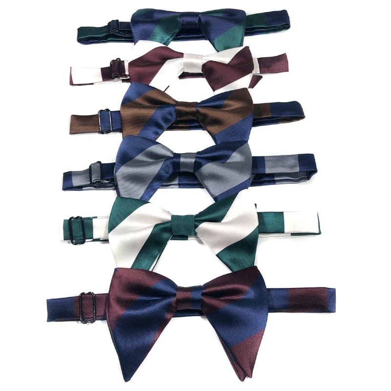 new pattern Occupation uniform Bowtie men and women Collar isignina bow stripe Korean Edition formal wear marry Shengzhou Manufactor wholesale