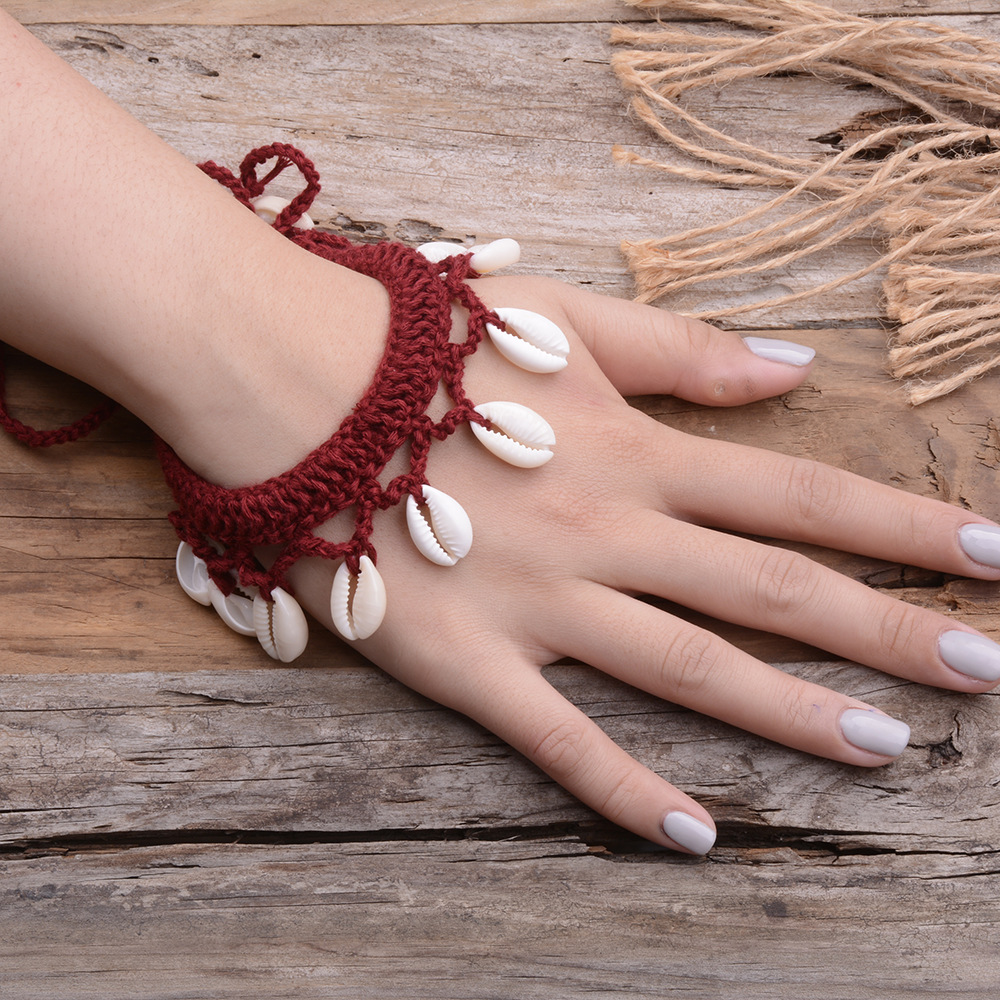 1 Piece Quantity Daily Occasion Cotton, Shell Material 1 Piece Ethnic Style Shell Cotton Shell Patchwork Women's Necklace