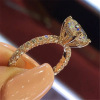 Universal shiny fashionable ring, one size zirconium, jewelry, Japanese and Korean, diamond encrusted, European style