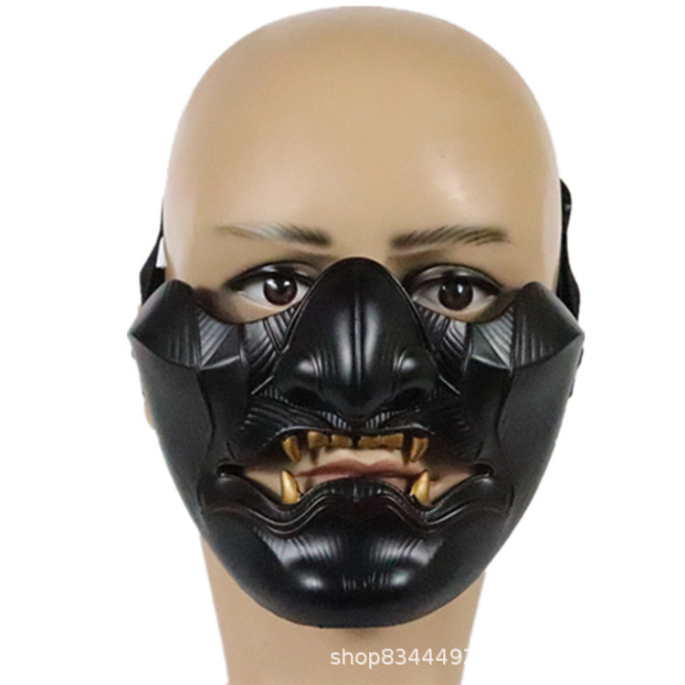 Caballo isla alma máscara Halloween horror fantasma cara Prajna japonés oscuro hombres y mujeres media cara resina látex máscara