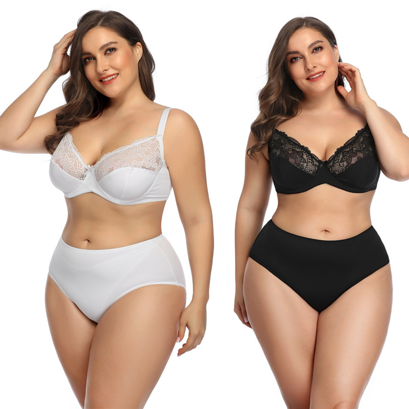 Fat Women Bra Set Women E Cup Plus Size...