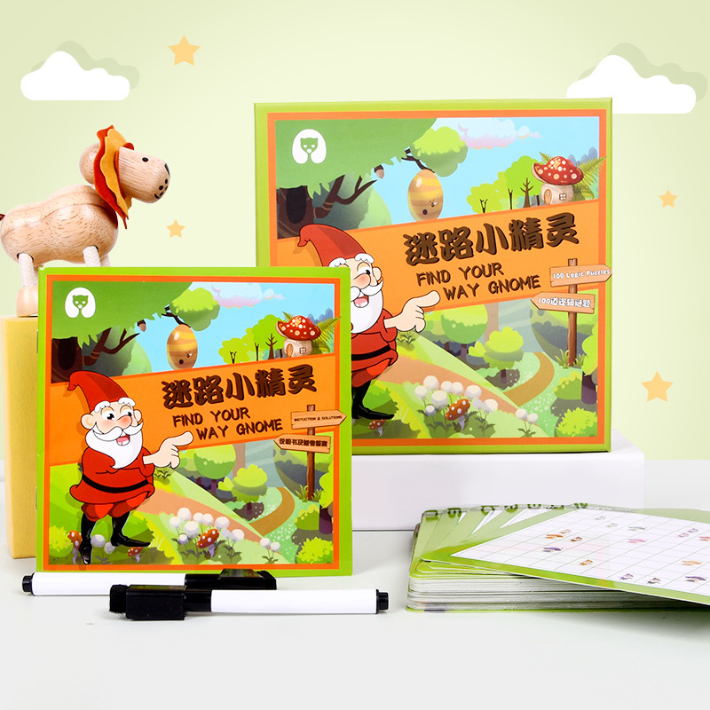 Pensamiento educativo de los niños entrenamiento lógico juego de mesa perdido elfo educación temprana rompecabezas Resolución de Problemas juguetes para 4-7 años de edad bebé