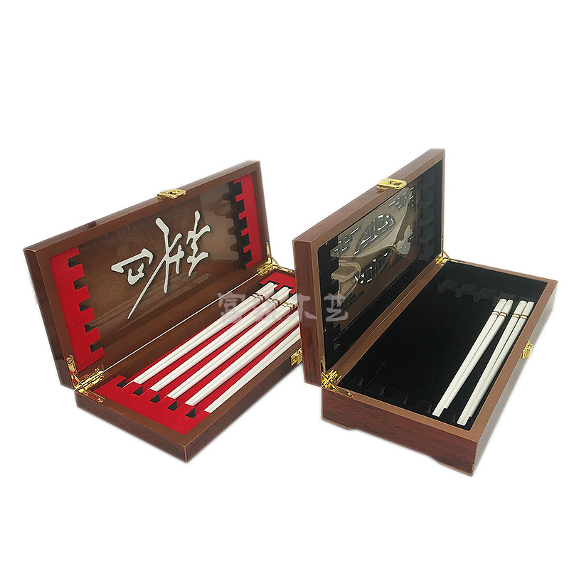 定制批发 筷子木盒包装 骨陶瓷保健箸礼盒 6双8双10双筷子餐具盒