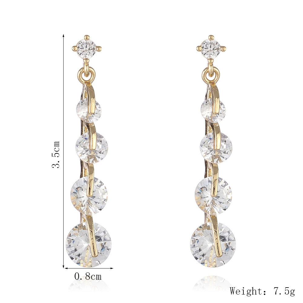 Серебряная штифта, цирконий, длинные серьги, серебро 925, корейский стиль