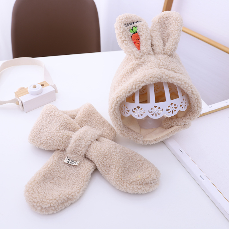 Kid's Cute Rabbit Carrot Wool Cap display picture 4