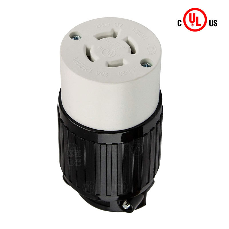 NEMA L14-20R美国工业插座大电流连接器20A250V对插式母座LK-7421