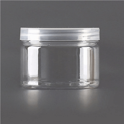 Screw cap transparent plastic box jewelry storage box packaging box fully transparent sealed wide mouth bottle portable storage