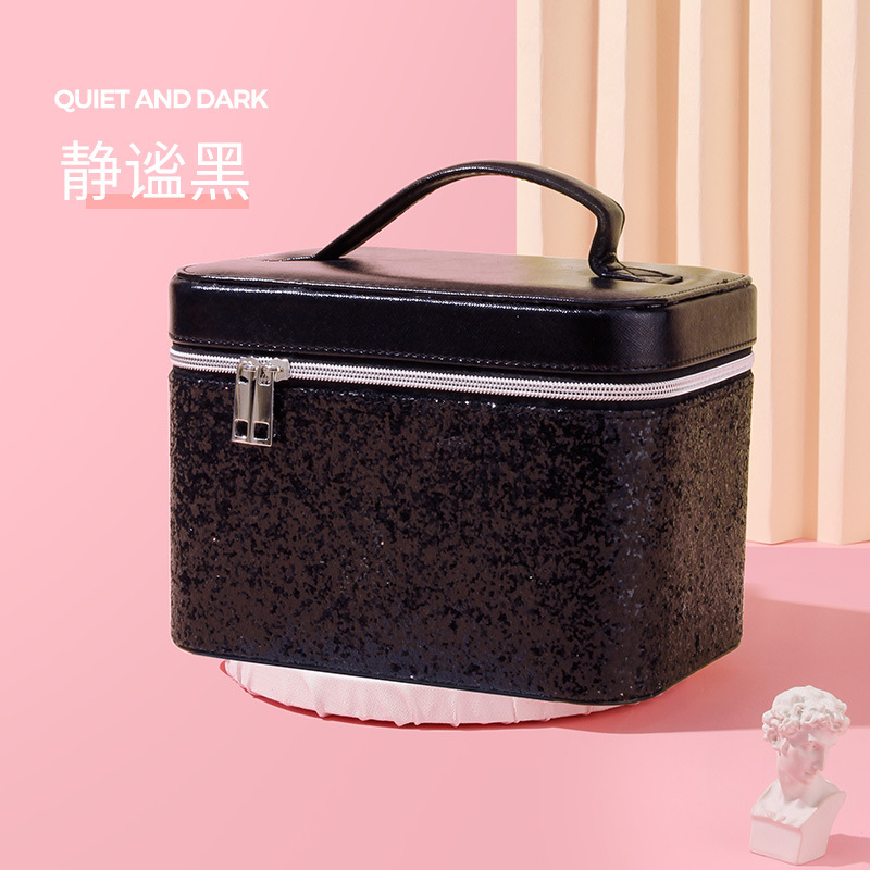 口红收纳包化妆包ins风小号迷你便携带镜子随身补妆袋旅行洗漱包