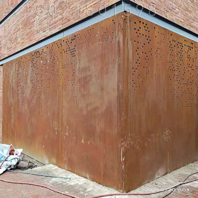 Q235NH атмосферостойкая стальная пластина Ландшафтная Навесная стена полая резьба сварочная установка коррозионная обработка атмосферостойкая стальная Навесная стена резьба