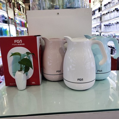 富光家用玻璃内胆FGA心选办公带把直塞保温桌面壶FP192003-1500ml|ms