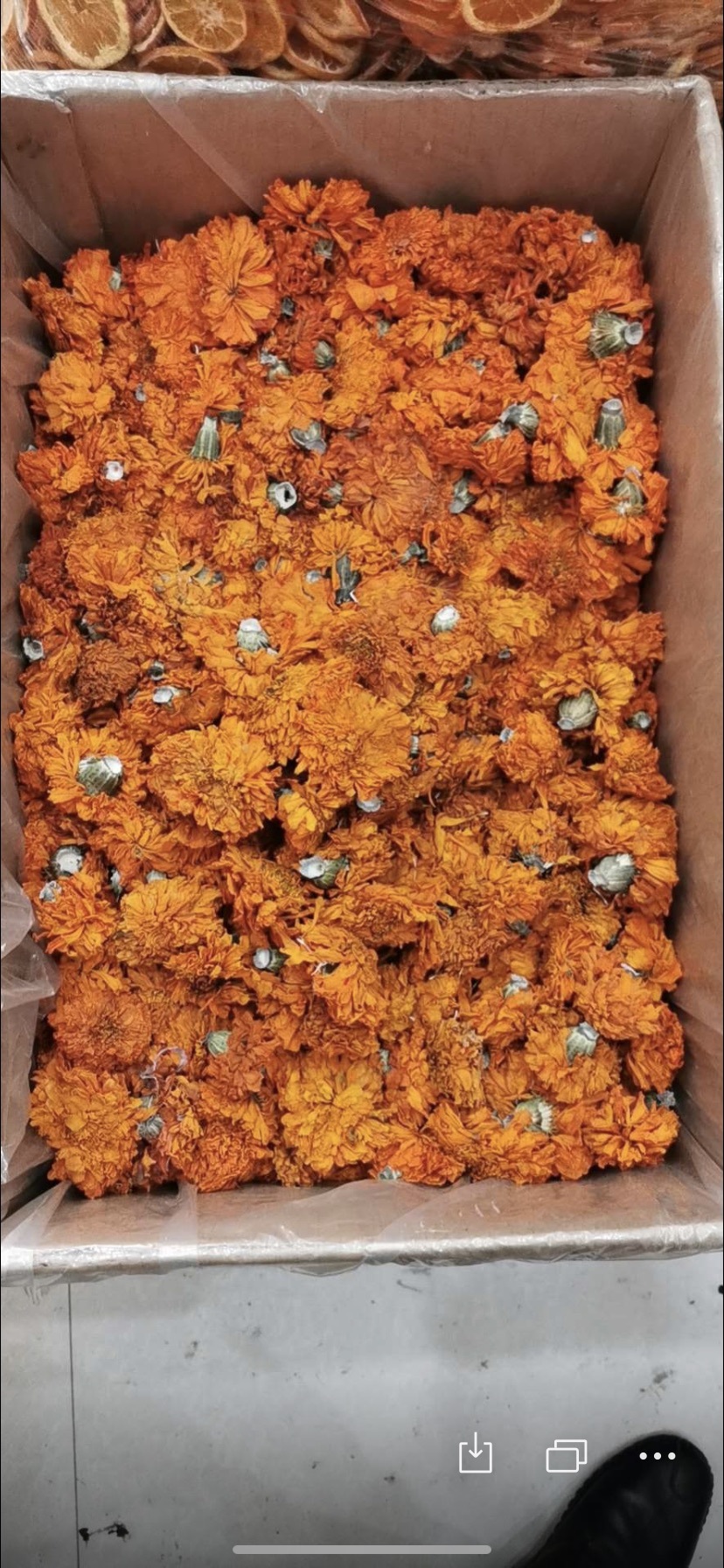 Dried Calendula Flowers Jin Zhan Ju Loose Herbal Tea 500g Natural Sun Dried Whole Petals specifications