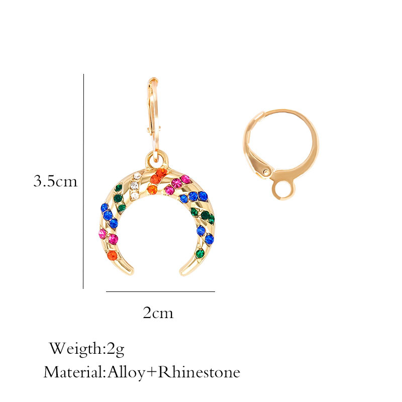 Fashion Asymmetric Colorful Striped Earrings display picture 2