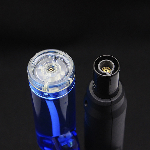 CW013 long transparent inflatable straight-in lighter, fire-locking cigar moxibustion lighter