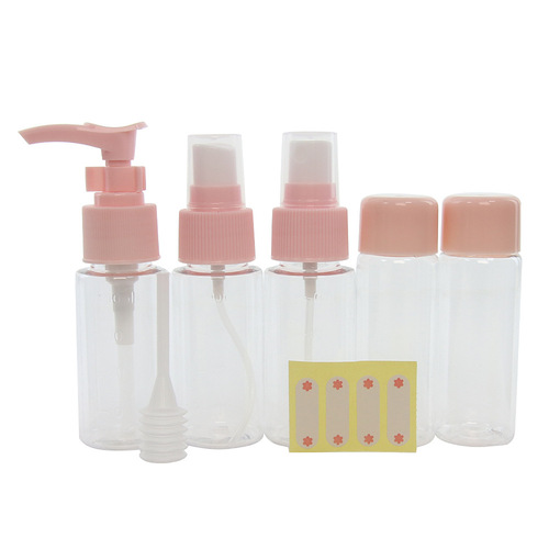 Travel cosmetics bottle, 7-piece bottle set, skin care product bottle, lotion bottle, cream bottle, spray bottle set