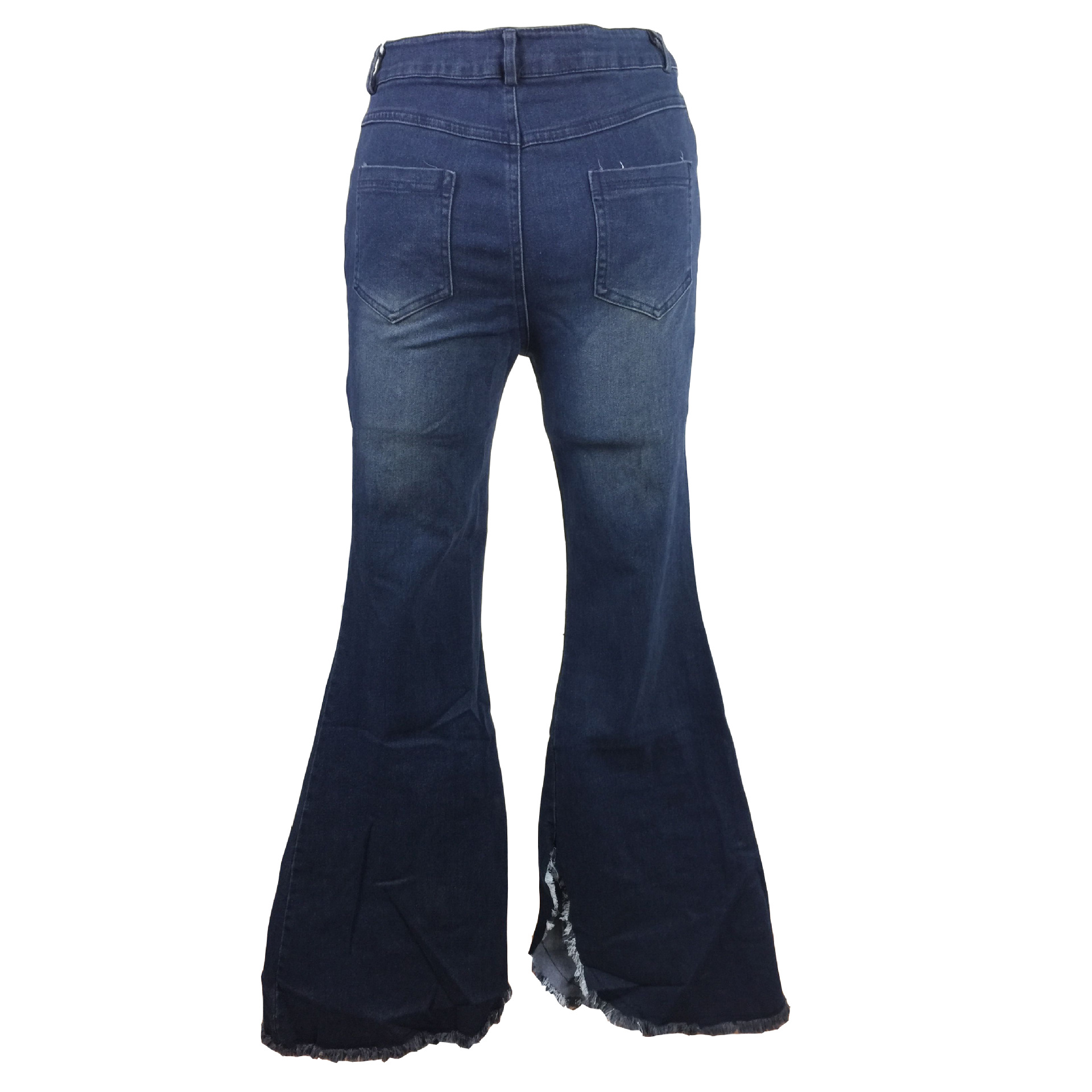 Naiste ühevärvilised vabaaja õhukesed teksapüksid_voghion.com