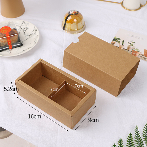 Simple 80g 2-pack Mid-Autumn snowskin mooncake packaging box transparent frosted egg yolk pastry box baking pastry box