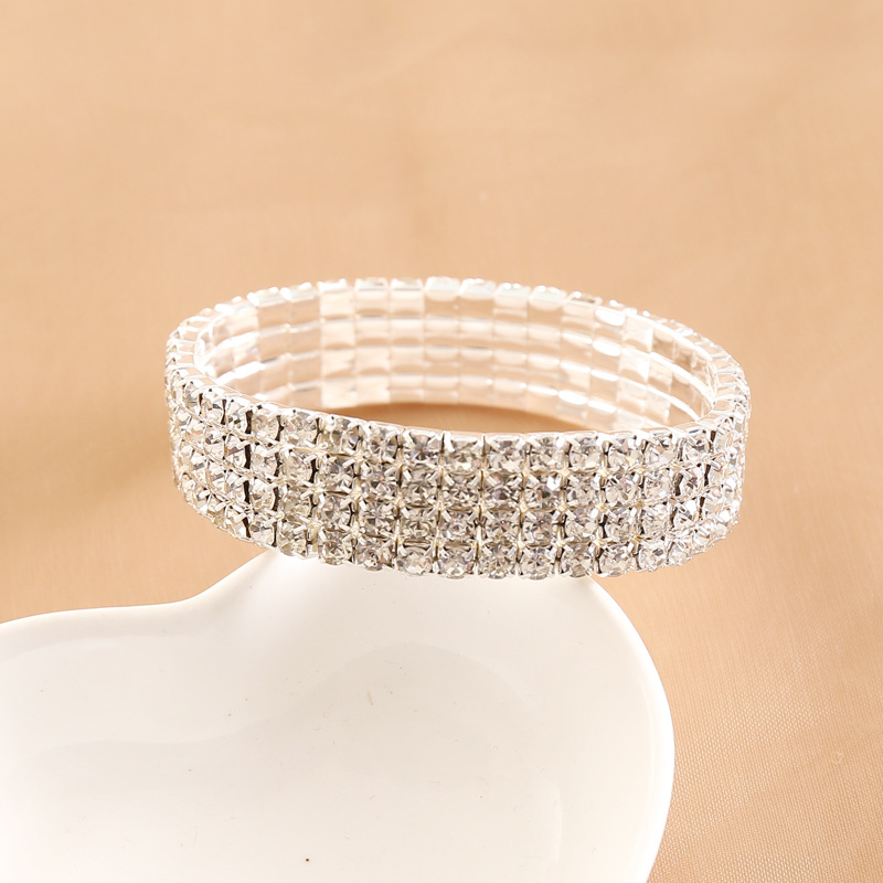 Fashion Geometric Claw Chain Inlay Rhinestones Women's Bracelets display picture 3