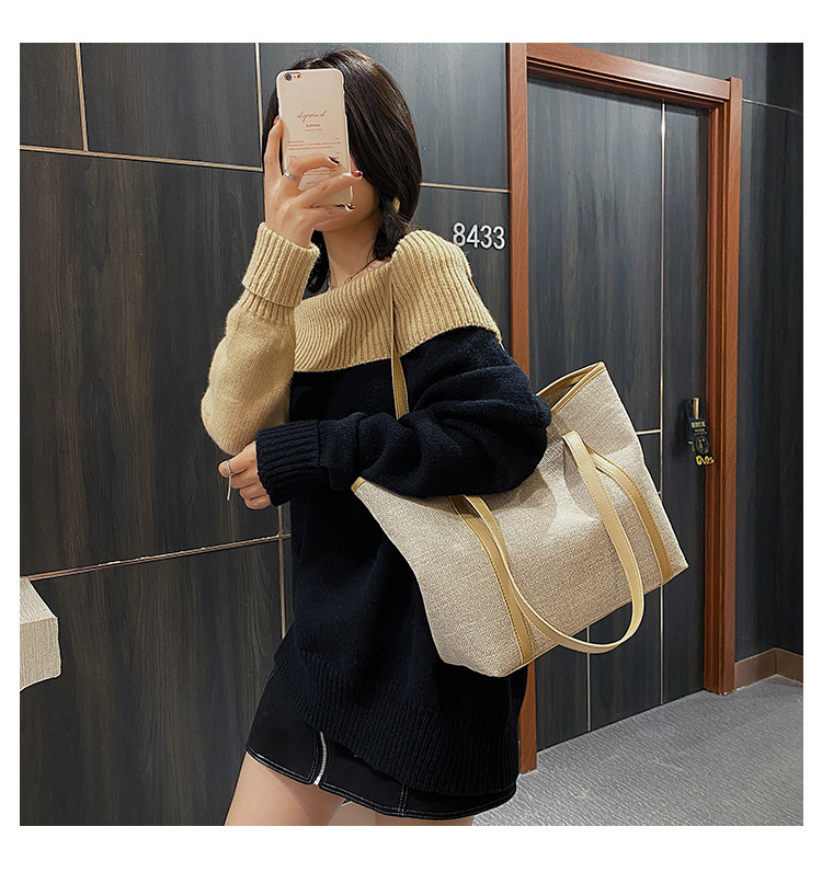 New Trendy Simple Portable Large-capacity Fashion One-shoulder Handbag display picture 36