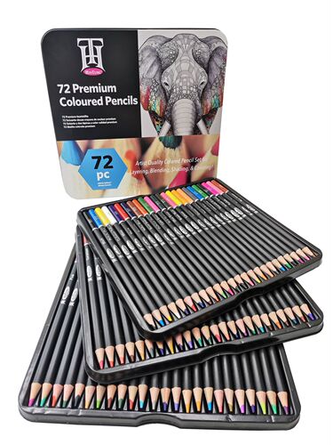 Cross-border hot-selling colored pencil set oil-based colored lead stationery art supplies 72 color lead iron box set