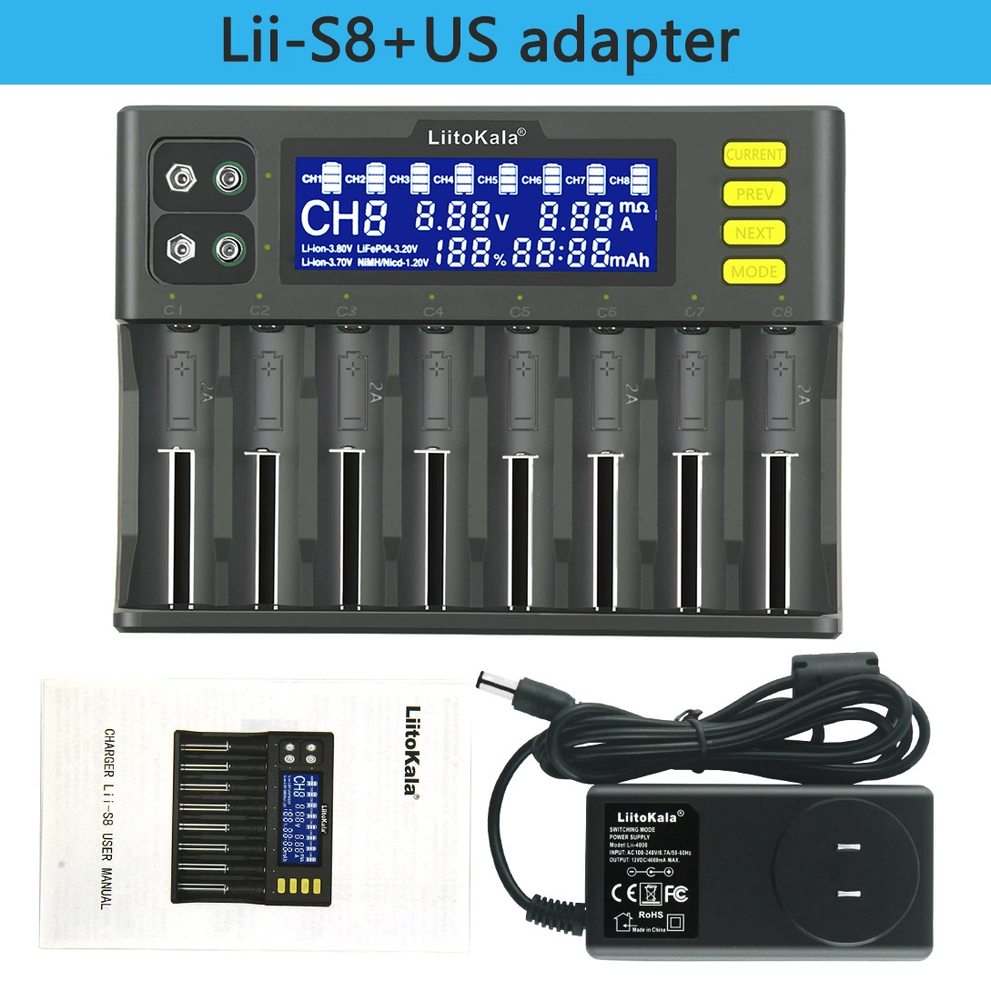 LiitoKala [Lii-S4 lii-S2 S1 lii-S6 18650 литиевый аккумулятор зарядное устройство прямой/обратной зарядки]