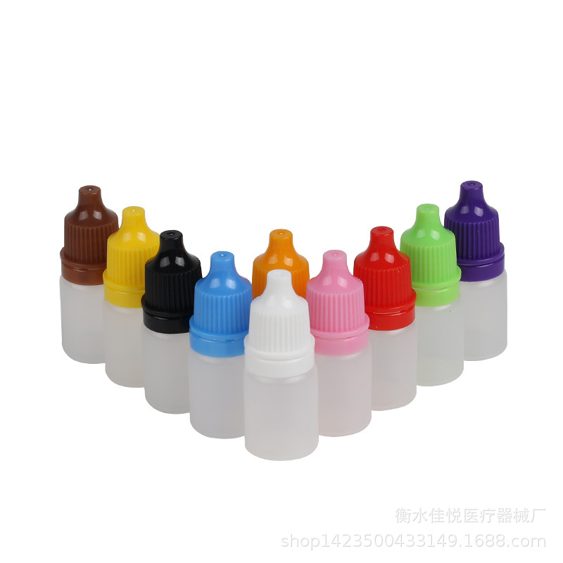 En stock 5ml de tinta sub-botella de goteo pequeña botella de gota pequeña botella vacía de plástico botella de plástico de 5ml