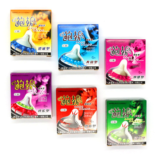 Bob shaped condom, fun and passionate condom, spiked wolf tooth crystal condom, G-spot stimulation adult product