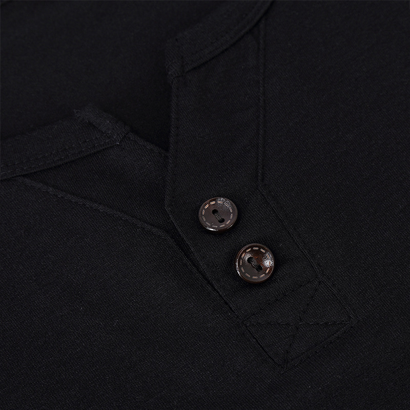 Men's Long Sleeve Base Layer T-shirt Solid Colour Autumn Winter_voghion.com