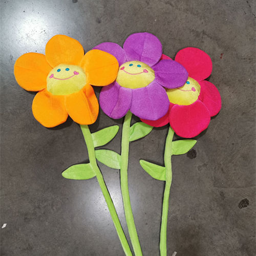 Cartoon Smiling Sunflower Flower Doll Simulation Sunflower Children's Plush Toy Wedding Event Gift Wholesale