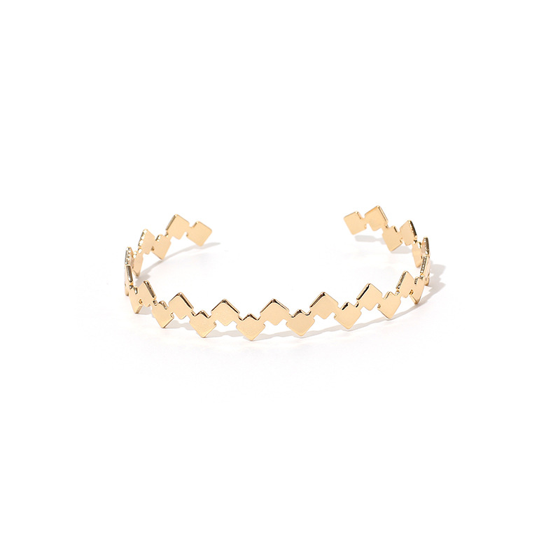 Römische Digitale Offene Armbänder Frauen Trend Ins Europäische Und Amerikanische Stil Frauen Golden Hohle Geometrische Unregelmäßige Armband Schmuck display picture 19