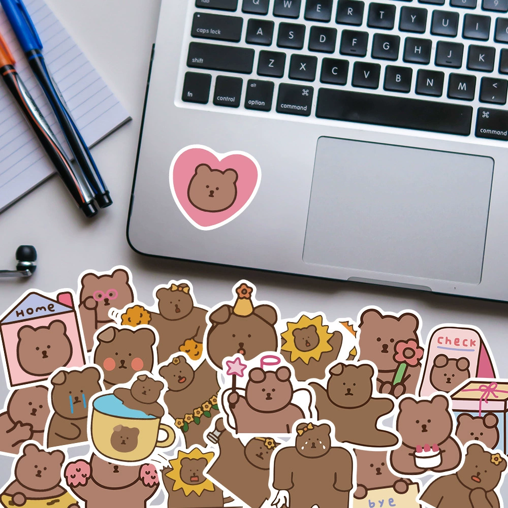 50 ins корейский Медведь граффити водонепроницаемые наклейки бумажный пакет багаж ноутбук DIY электромобиль шлем наклейки