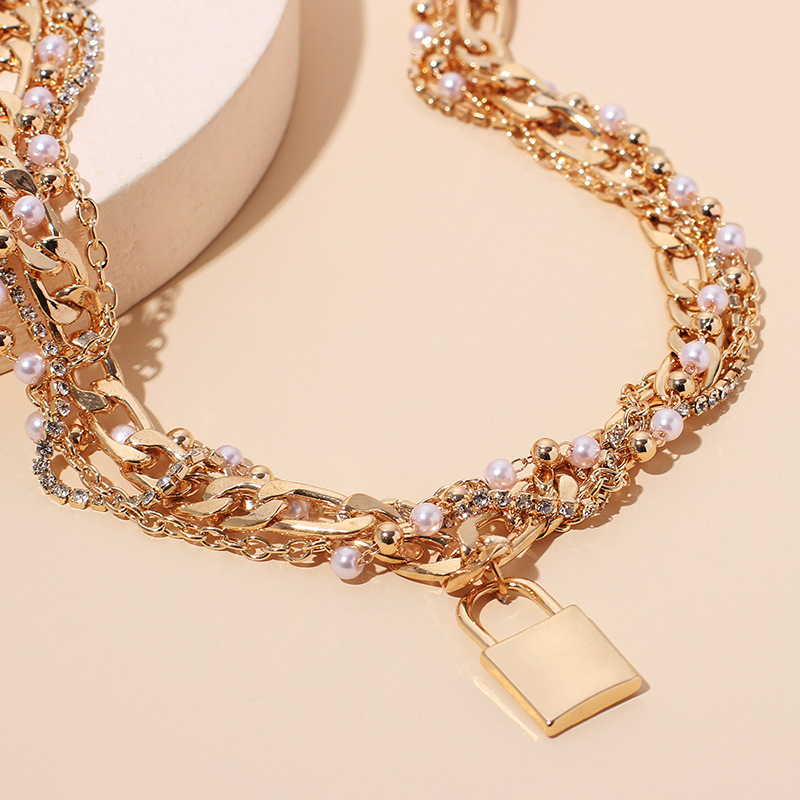 new  hip-hop woven hand-made pearl necklace