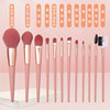 Nude fuchsia soft brush, foundation, tools set for beginners, 7 pieces, 12 pieces