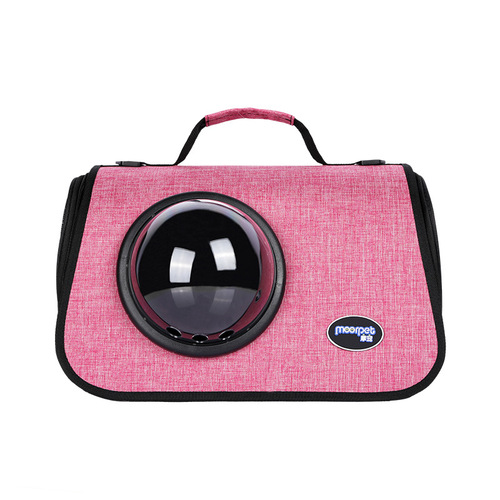 Cat backpack outdoor travel bag, convenient hand-held, breathable and comfortable, space capsule style cat Teddy handbag, single-shoulder cat walking bag