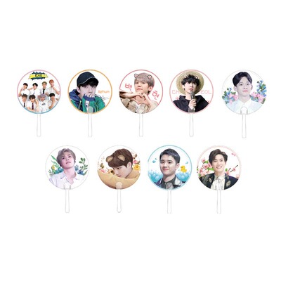 EXO 行星团 透明扇透扇 便携迷你手持扇 9款可选 灿烈伯贤世勋