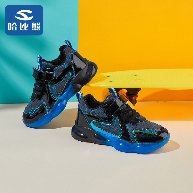 哈比熊品牌鞋子2020年秋冬新款韩版童鞋男童装炫酷休闲运动鞋代发