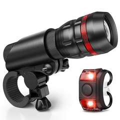 Bicycle front and rear light set, mountain bike front light, rear light, bicycle front light, mountain bike warning light