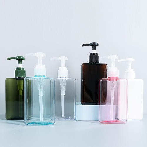 280ml PETG shampoo bath soap hand wash pressurized square bottle cosmetic refill lotion bottle
