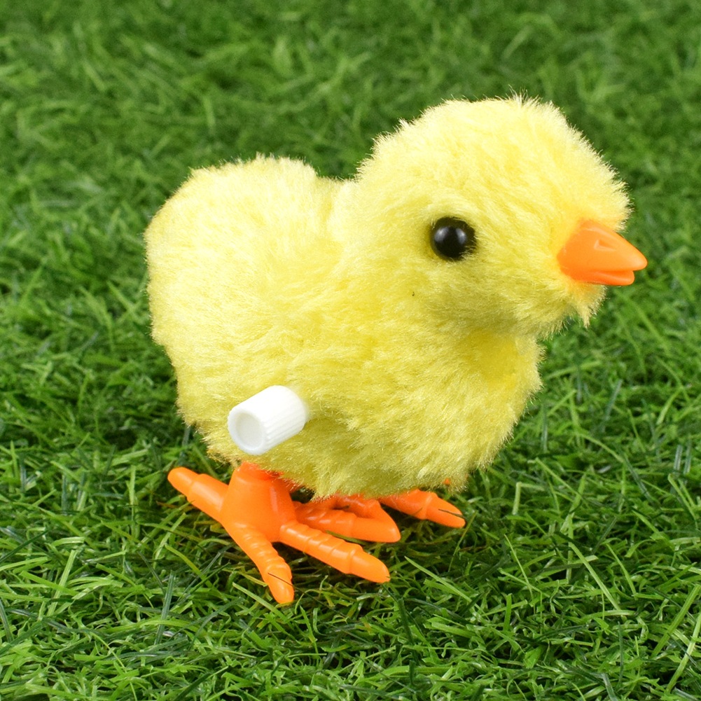 Wind-up Spring Jumping Bunny Clockwork Plush Duck Clockwork Cockerel Clockwork Chicken Easter Toy display picture 2