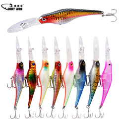 8-Color Minnow Long-Shape Thickened Big-Tongue Lure 13CM / 10.64G Lure Rod for Fishing, Tackle, Artificial Bait, Hard Bait Wholesale